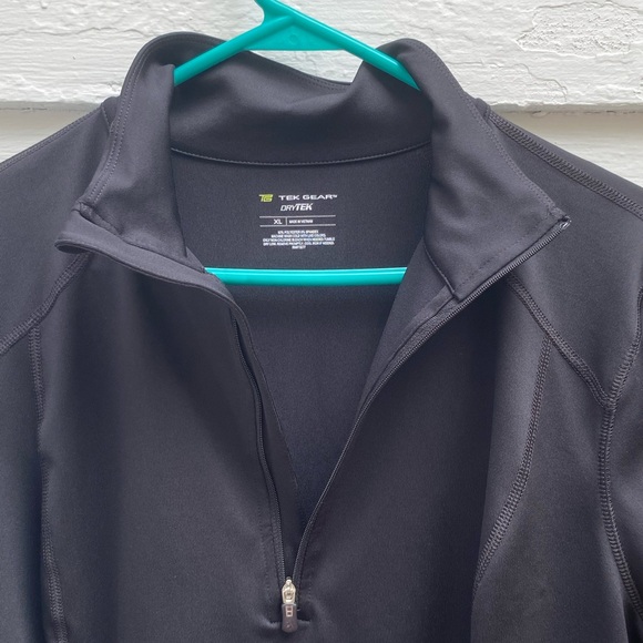 Tek Gear DryTek Black Performance Pullover Quarter Zip - Picture 1 of 10